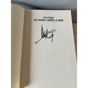 Victor Borge — My Favorite Comedies in Music (1980, Hardcover) — SIGNED Copy